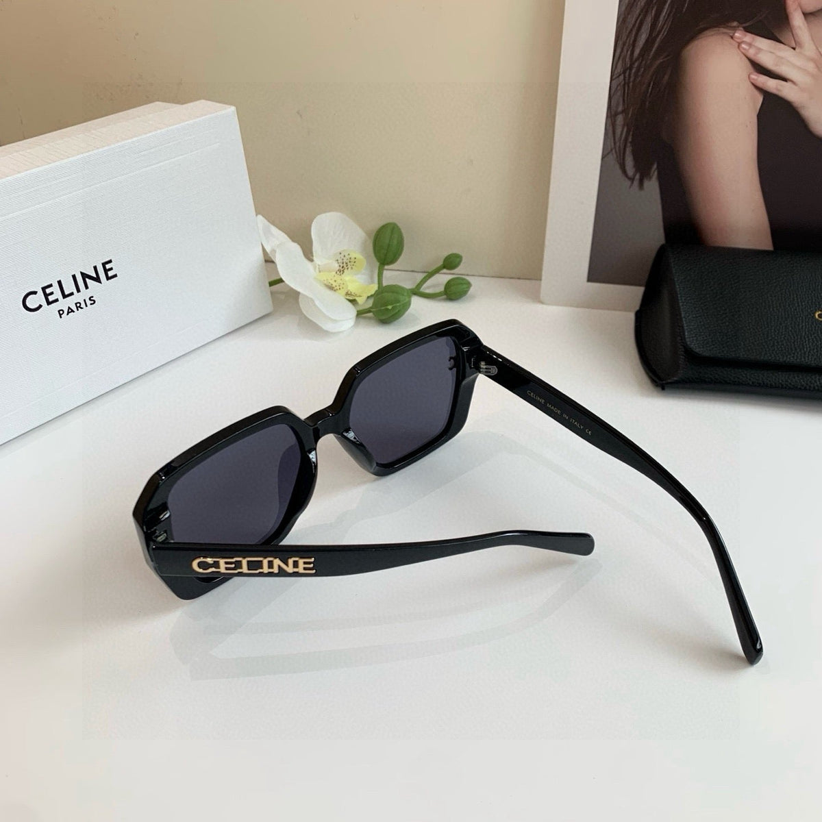 Celine Square Black Lens Sunglasses for Men & Women - 449239 - detail image 2