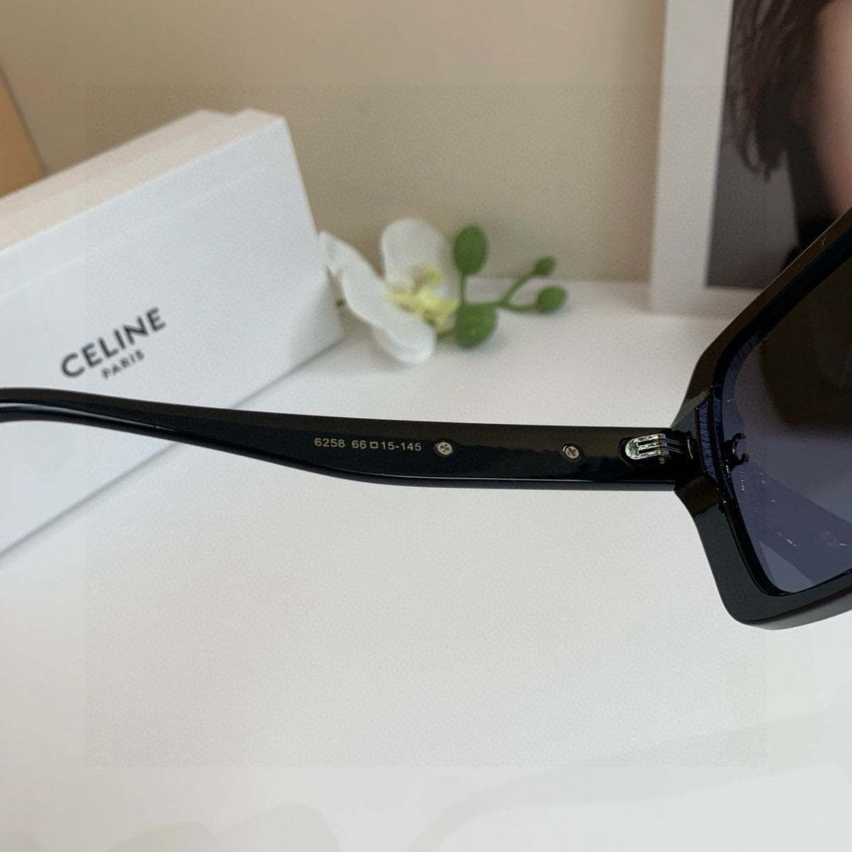 Celine Square Black Lens Sunglasses for Men & Women - 358277