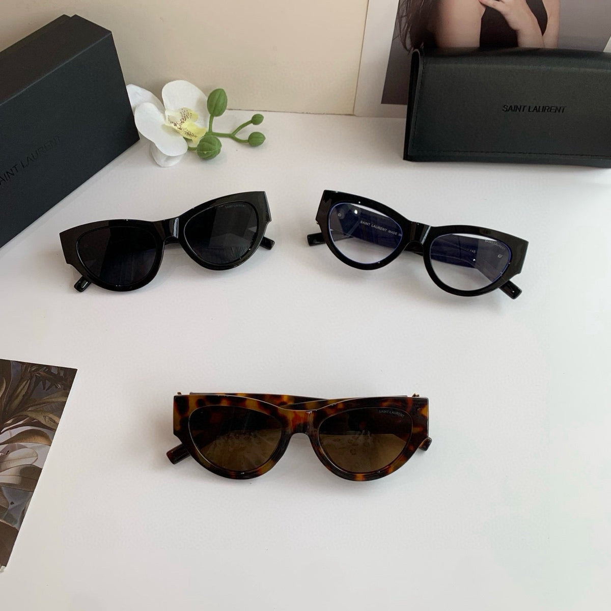 Saint Laurent Square Silver Lens Sunglasses for Men & Women - 371982 - detail image 3