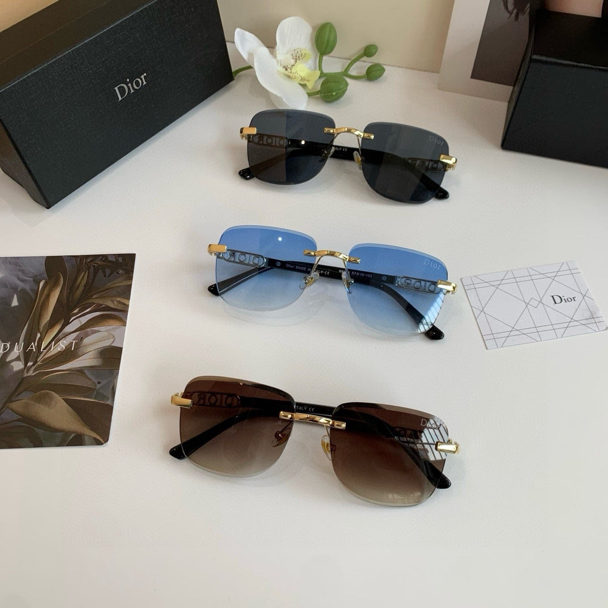 Dior Fashion Blue Lens Sunglasses for Men & Women - 132422