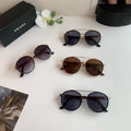 Prada Metal Square Black Lens Sunglasses for Men & Women - 487038