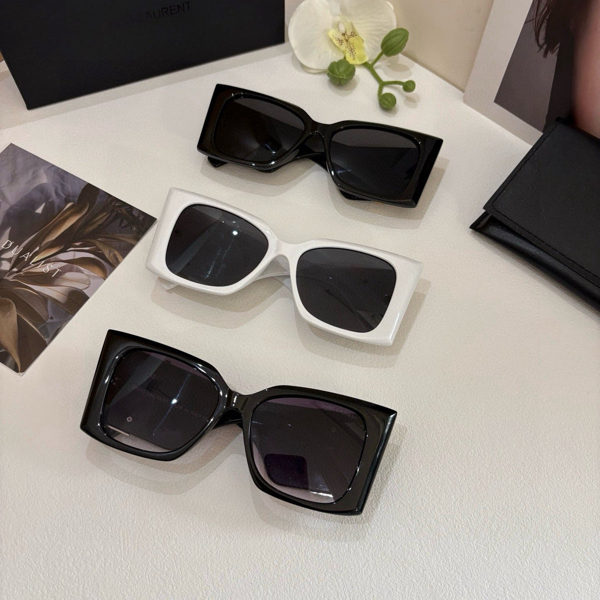 Saint Laurent Fashion Black Lens Sunglasses for Men & Women - 158420