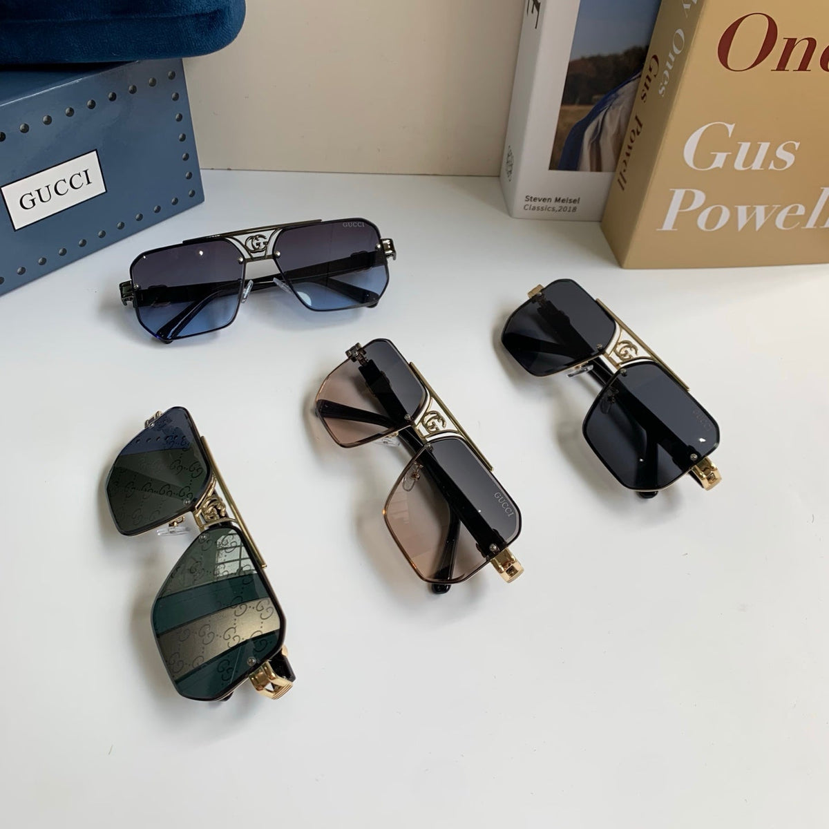 Gucci Metal Square Silver Lens Sunglasses for Men & Women - 997522 - detail image 9