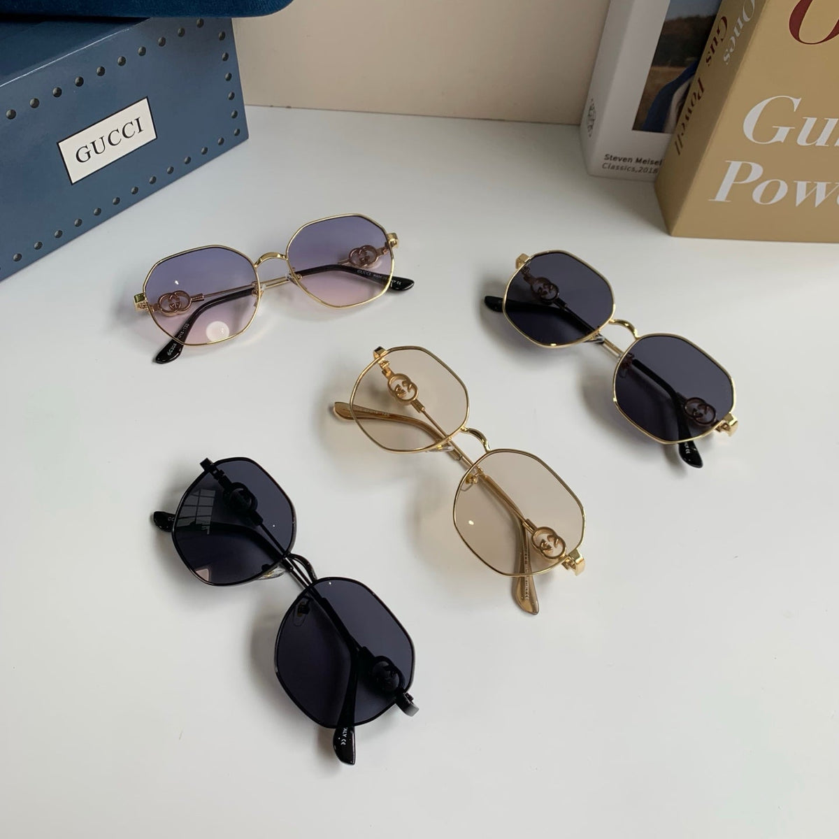Gucci Metal Square Silver Lens Sunglasses for Men & Women - 493278 - detail image 9