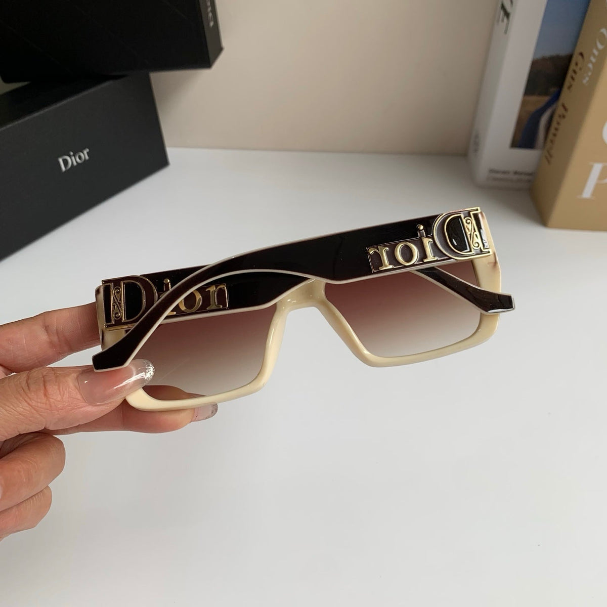 Dior Polarized Square Red Lens Sunglasses for Men & Women - 371930 - detail image 6