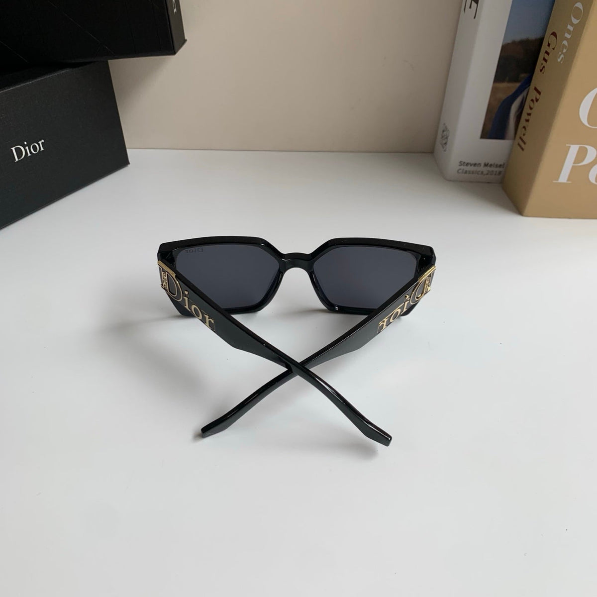 Dior Polarized Square Black Lens Sunglasses for Men & Women - 371932 - detail image 8