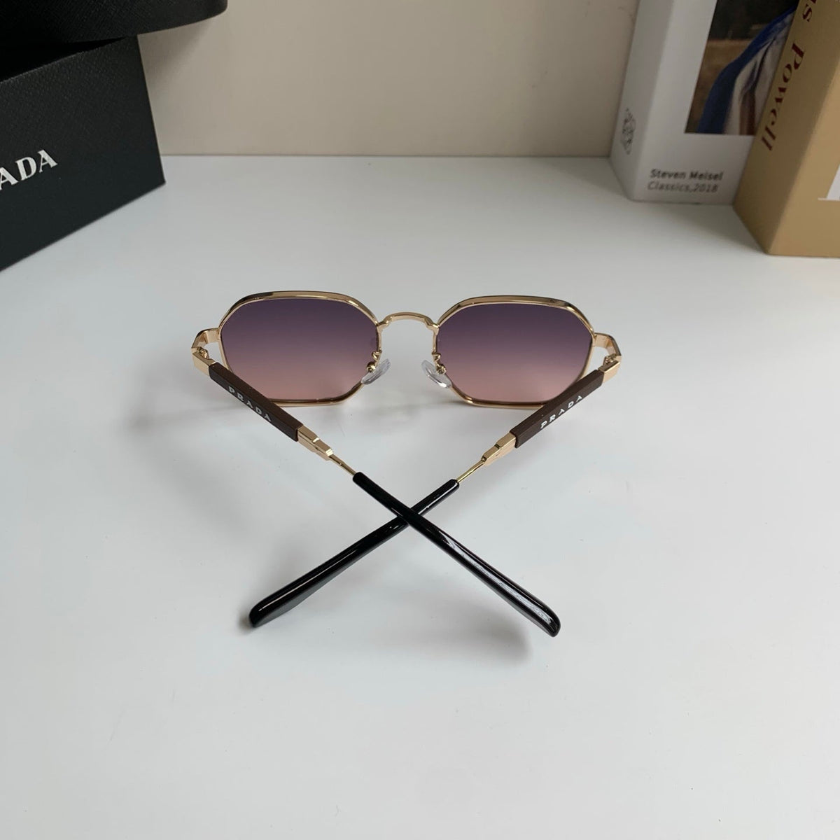Prada Metal Fashion Silver Lens Sunglasses for Men & Women - 465598 - detail image 7
