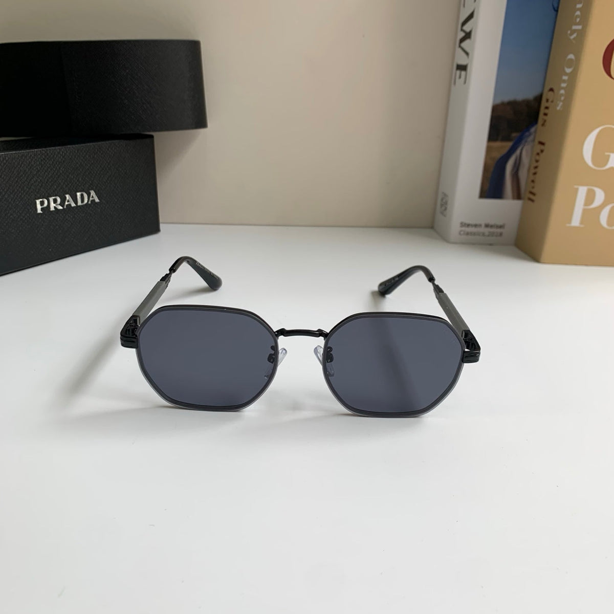 Prada Metal Fashion Silver Lens Sunglasses for Men & Women - 465600 - detail image 5
