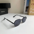 Prada Metal Fashion Silver Lens Sunglasses for Men & Women - 465600