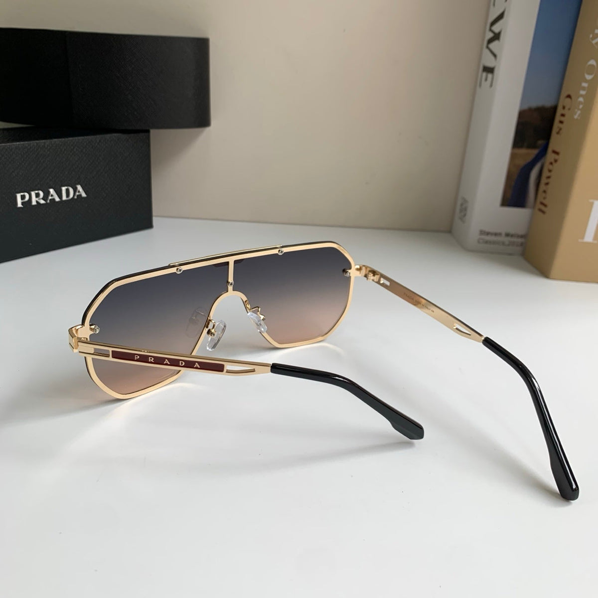 Prada Oversized Silver Lens Sunglasses for Men & Women - 487033 - detail image 6