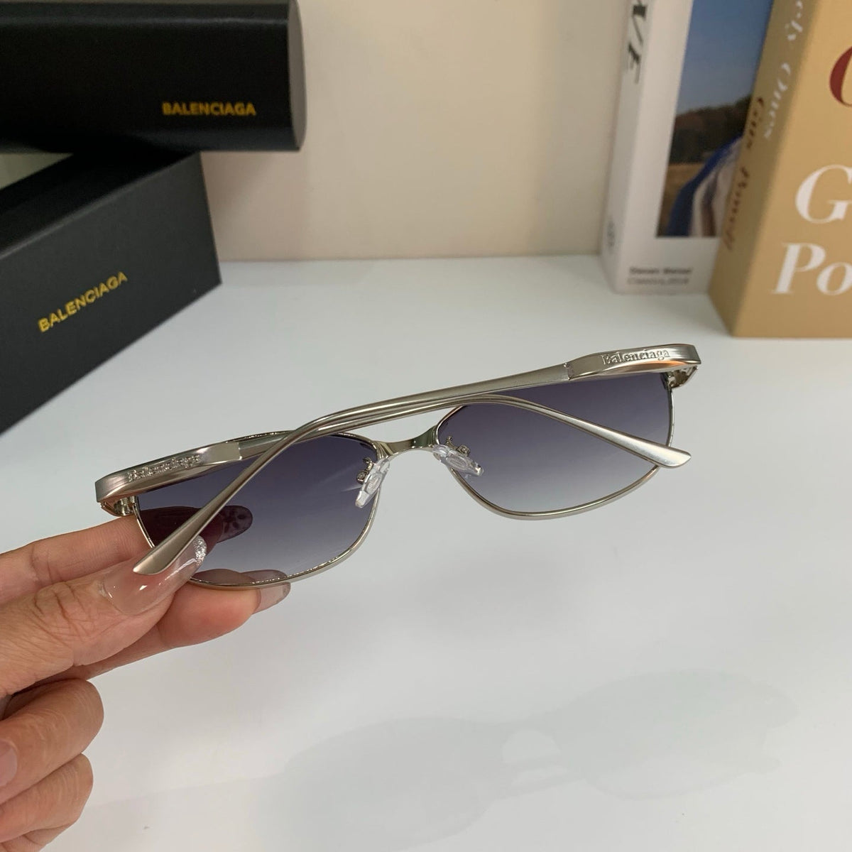 Balenciaga Fashion Silver Lens Sunglasses for Men & Women - 416096 - detail image 8