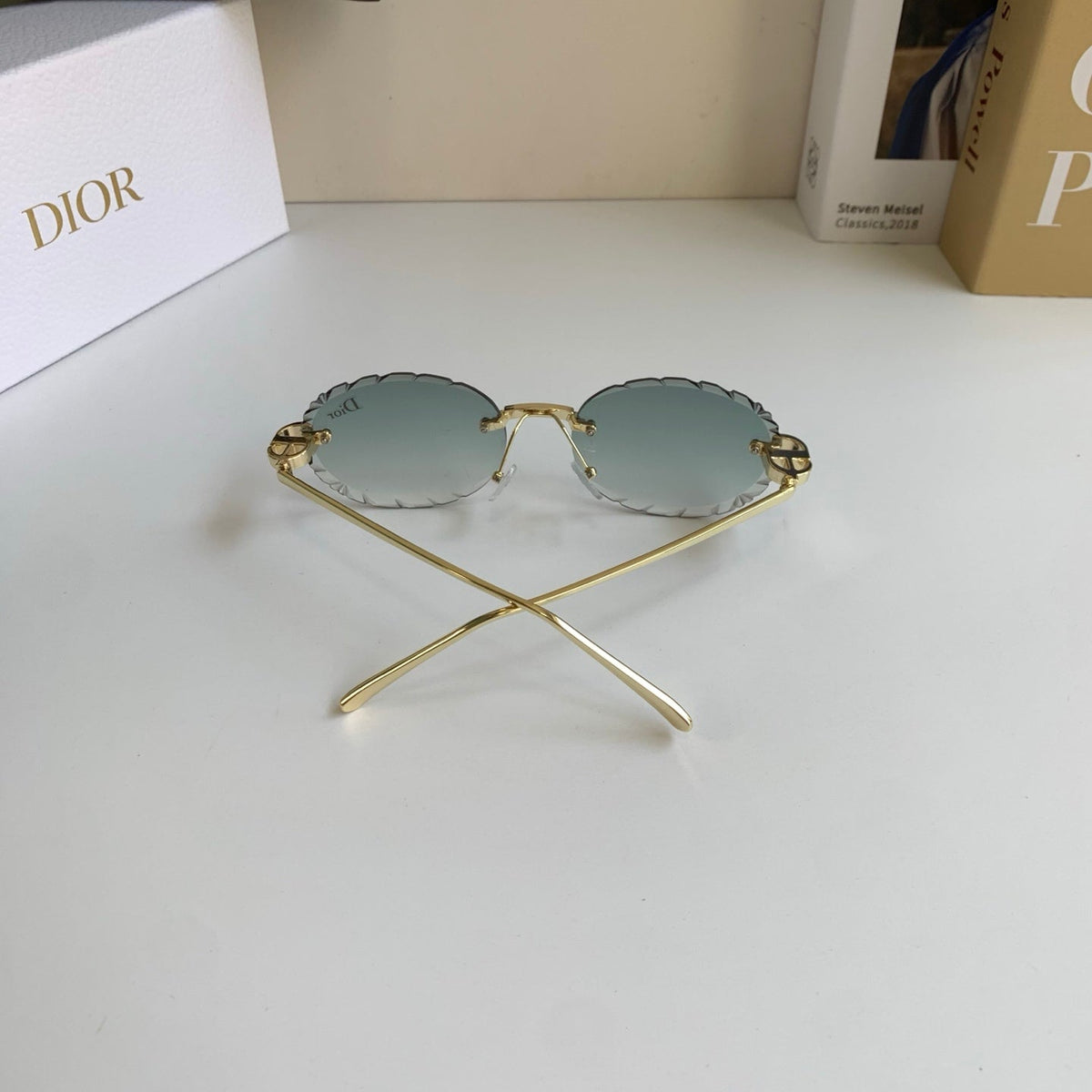 Dior Polarized Round Silver Lens Sunglasses for Men & Women - 382459 - detail image 8