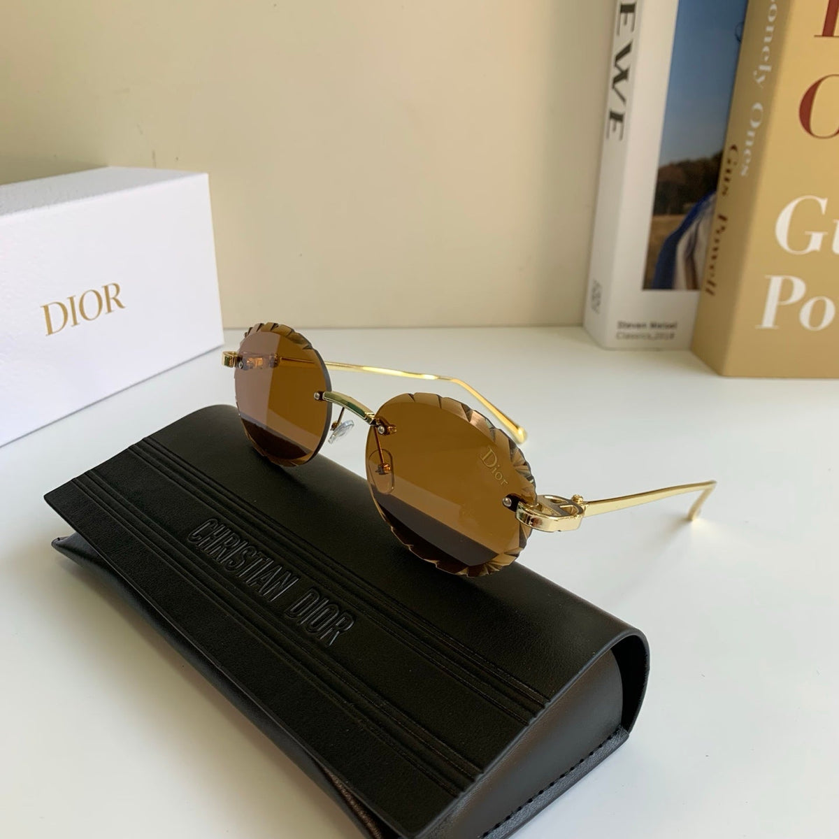 Dior Polarized Round Brown Lens Sunglasses for Men & Women - 382460 - detail image 5