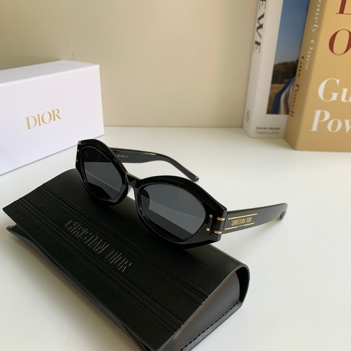 Dior Polarized Cat-Eye Black Lens Sunglasses for Men & Women - 382465 - detail image 5