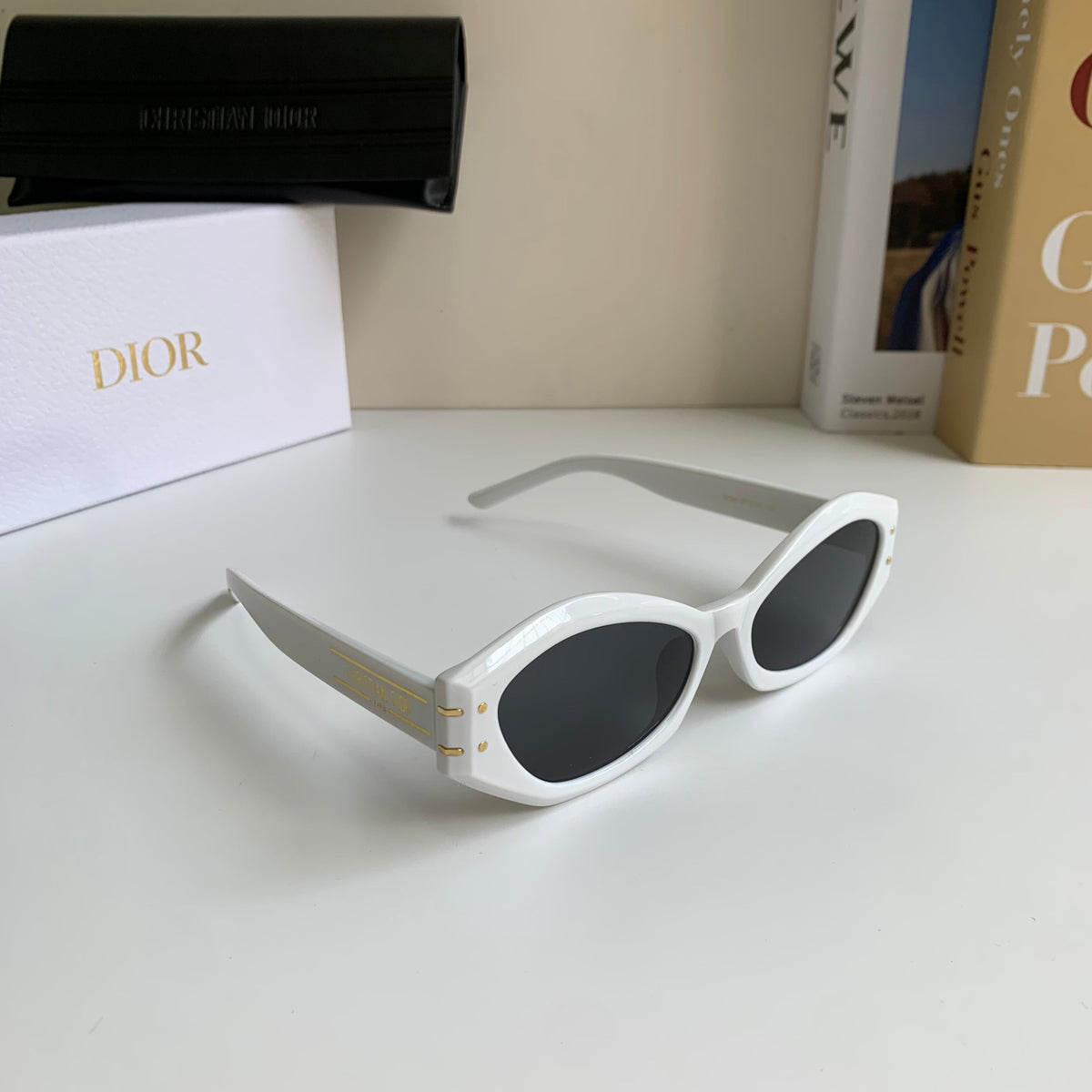 Dior Polarized Cat-Eye Silver Lens Sunglasses for Men & Women - 382466