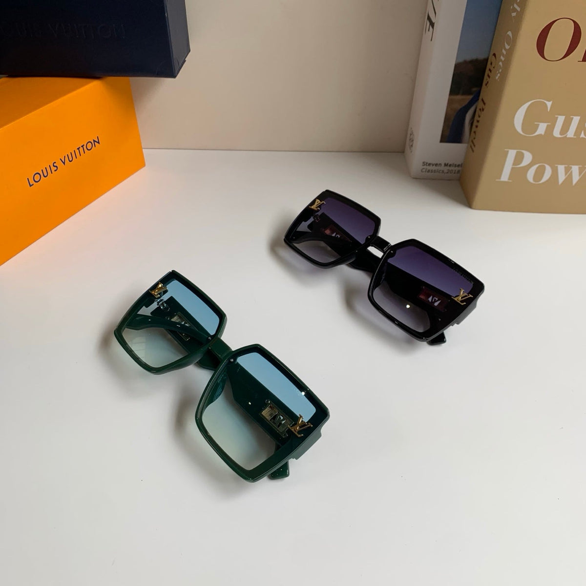 Louis Vuitton Square Blue Lens Sunglasses for Men & Women - 486141 - detail image 9