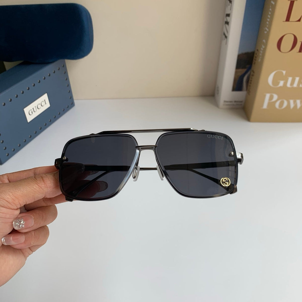 Gucci Metal Square Silver Lens Sunglasses for Men & Women - 486420 - detail image 3
