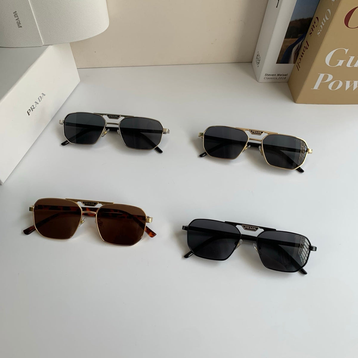Prada Metal Fashion Silver Lens Sunglasses for Men & Women - 487108 - detail image 9