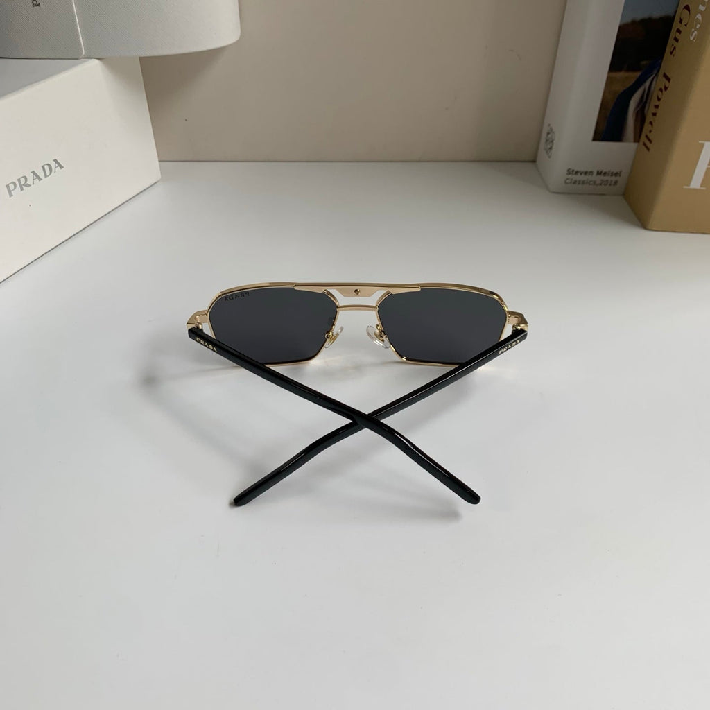 Prada Metal Fashion Silver Lens Sunglasses for Men & Women - detail image 8