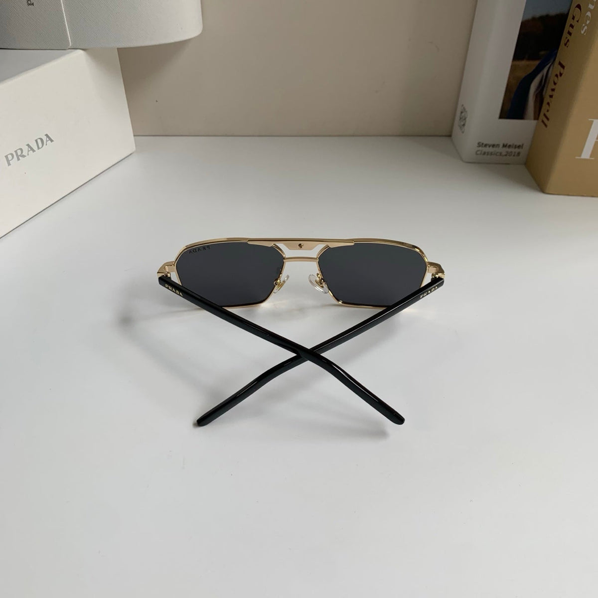 Prada Metal Fashion Silver Lens Sunglasses for Men & Women - detail image 8