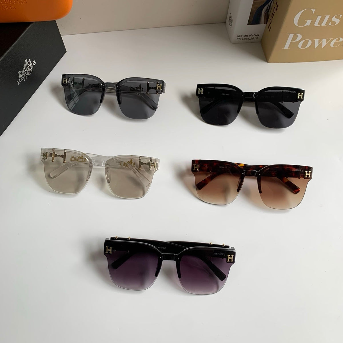 Hermès Square Silver Lens Sunglasses for Men & Women - detail image 9